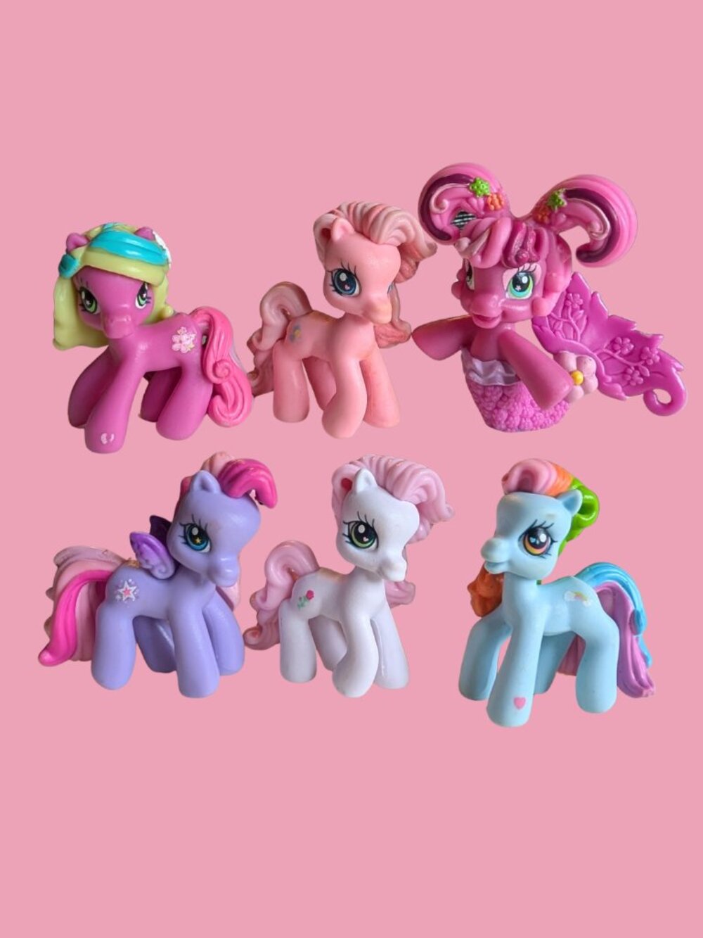 My Little Pony G3.5 Ponyville Mini Figures Lot of 6 - Includes Mermaid Ponies